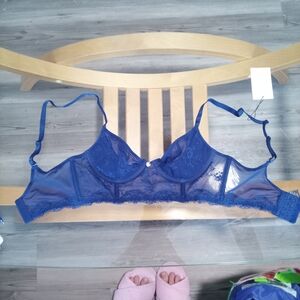 Elegant Blue Lace Bralette